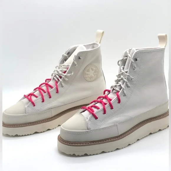 Converse. Platform boots  hi tops boots Converse crafted white leather boot Converse Kid main image 4